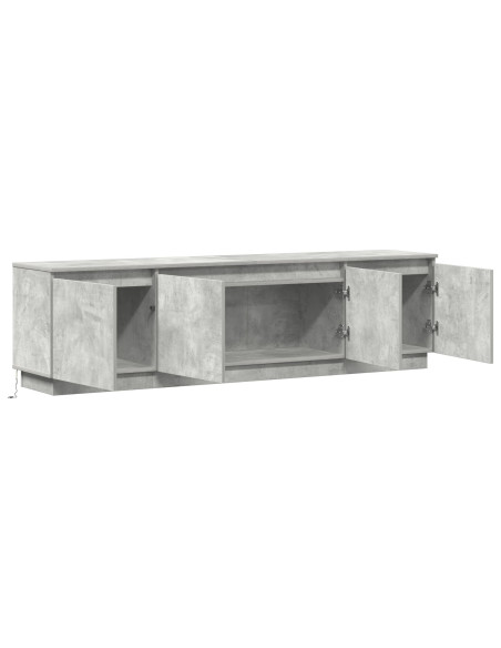 Mobile TV  con LED Grigio Cemento 180x38x49 cm Legno Ingegnerizzato