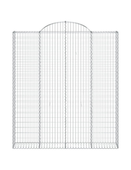 Cesti Gabbioni ad Arco 18 pz 200x30x220/240 cm Ferro Zincato