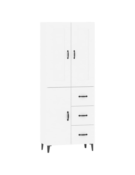 Credenza Bianco Lucido in Legno Multistrato