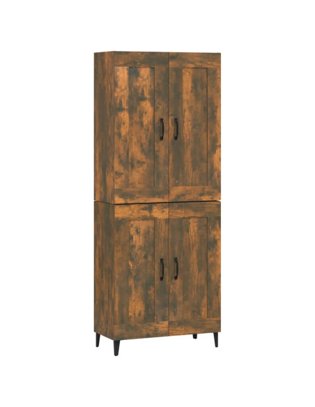 Credenza Rovere Fumo  69,5x34x180 cm in Legno Multistrato
