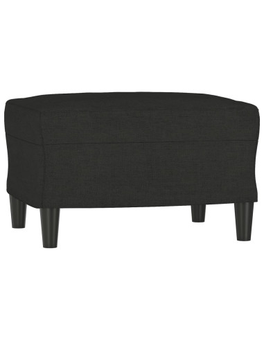 Set di Divani 4 pz con Cuscini Nero in Tessuto