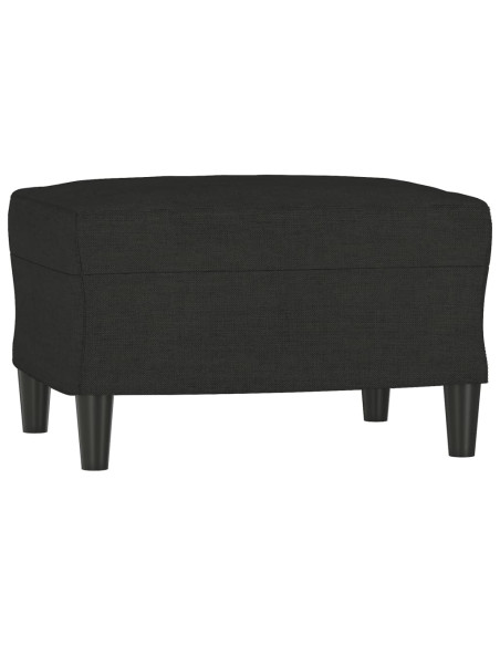 Set di Divani 4 pz con Cuscini Nero in Tessuto