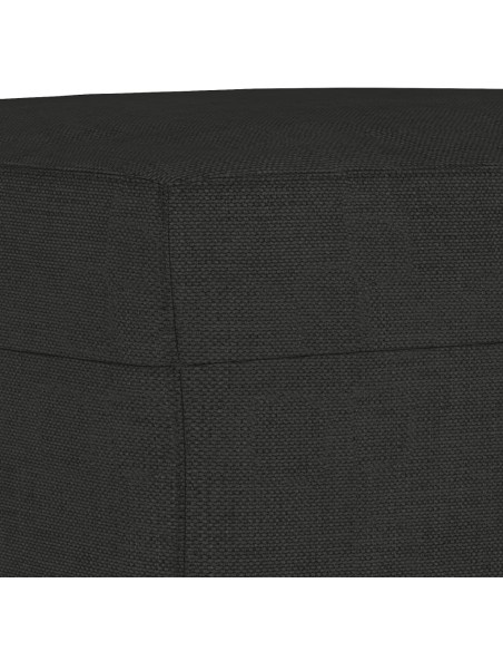 Set Divani 4 pz con Cuscini Nero in Tessuto