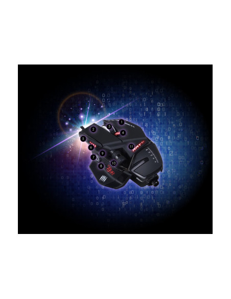MAD CATZ GAMING MOUSE R.A.T. 6+ BLACK 11 PULSANTI 12000DPI ALLUMINIO