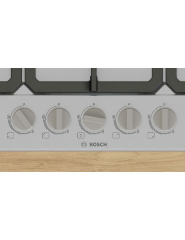 Bosch Serie 4 PGQ7B5K90 , Piano cottura a gas, 75 cm, Acciaio inox