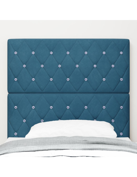 Testiera  con Bottoni di Cristallo Tufted Blu Scuro 100 cm Velluto, Testiera  con Bottoni di Cristallo Tufted Blu Scuro 200 cm V
