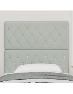 Testiera con testiera Grigio chiaro 100 cm Pelle Sintetica 2