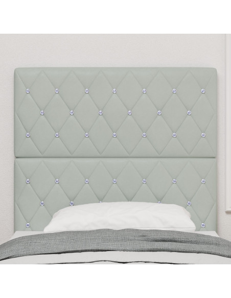 Testiera con testiera Grigio chiaro 100 cm Pelle Sintetica