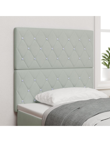 Testiera con testiera Grigio chiaro 100 cm Pelle Sintetica