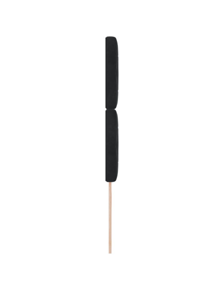 Testiera in Velluto Nero di  con Trapuntatura a Bottoni di Cristallo, 100 cm, Testiera in Velluto Nero di  con Trapuntatura a Bo