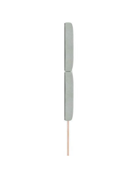 Testiera  con Bottoni di Cristallo, Tufted, Grigio Chiaro, 160 cm, Velluto
