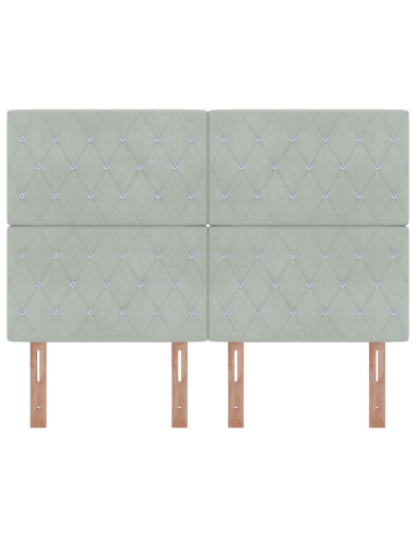 Testiera con testiera Grigio chiaro 160 cm Pelle Sintetica