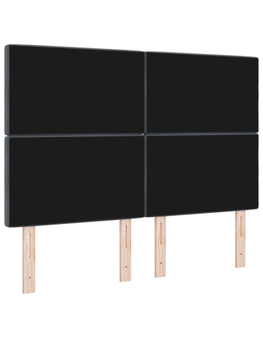 Testiera con testiera Grigio scuro 160 cm Pelle Sintetica