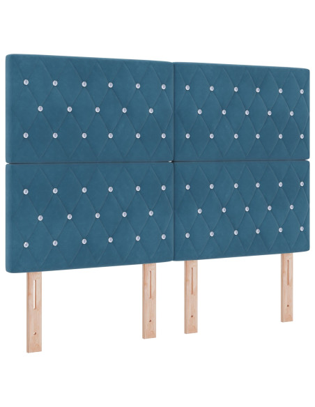 Testiera con testiera Blu Scuro 160 cm Pelle Sintetica