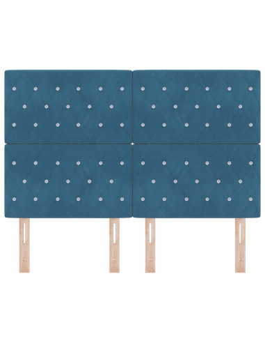 Testiera con testiera Blu Scuro 160 cm Pelle Sintetica