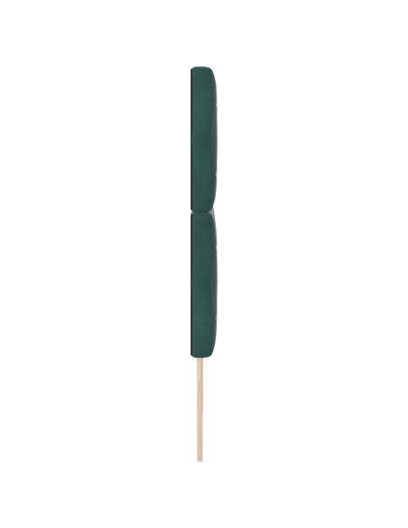 Testiera  con bottone in cristallo tuftato verde scuro 180 cm in velluto