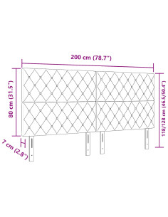 Testiera con testiera Verde Scuro 200 cm Pelle Sintetica 2