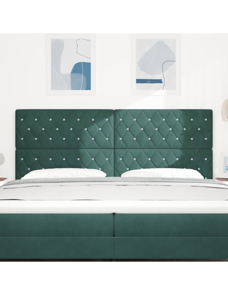 Testiera con testiera Verde Scuro 200 cm Pelle Sintetica