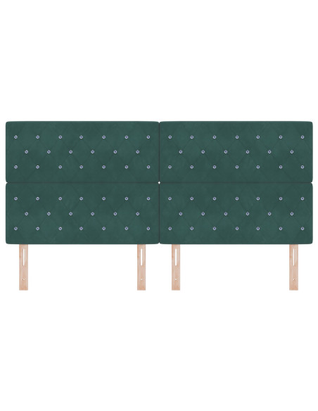 Testiera con testiera Verde Scuro 200 cm Pelle Sintetica