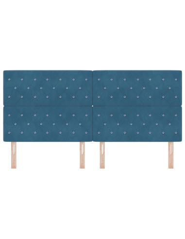 Testiera con testiera Blu Scuro 200 cm Pelle Sintetica