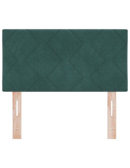Testiera  Design a Blocchi di Diamante Verde Scuro 80 cm in Velluto