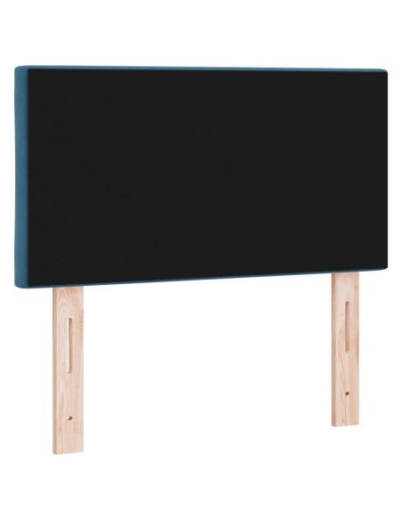 Testiera  Design a Blocchi di Diamante Blu Scuro 80 cm Velluto