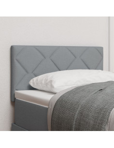 Testiera con testiera Grigio chiaro 80 cm Pelle Sintetica 2