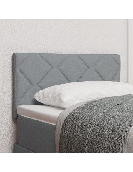 Testiera con testiera Grigio chiaro 80 cm Pelle Sintetica