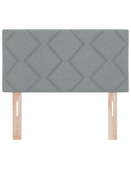 Testiera  Design Blocchi Diamante Grigio Chiaro 80 cm Tessuto