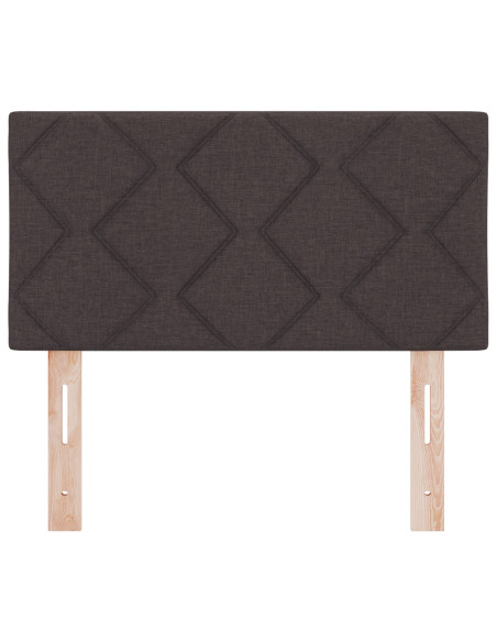 Testiera vitaXL Design a Blocchi Diamante Marrone Scuro 80 cm Tessuto