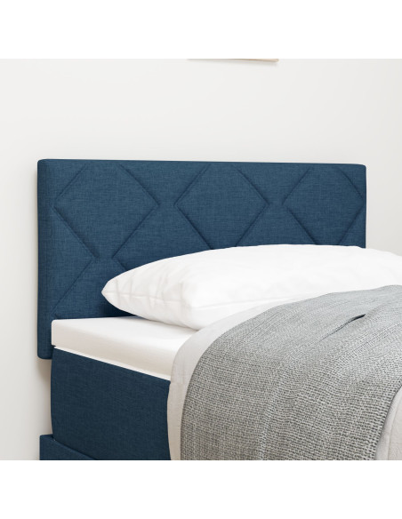 Testiera  Design Blocchi Diamante Blu 80 cm Tessuto