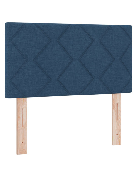 Testiera  Design Blocchi Diamante Blu 80 cm Tessuto