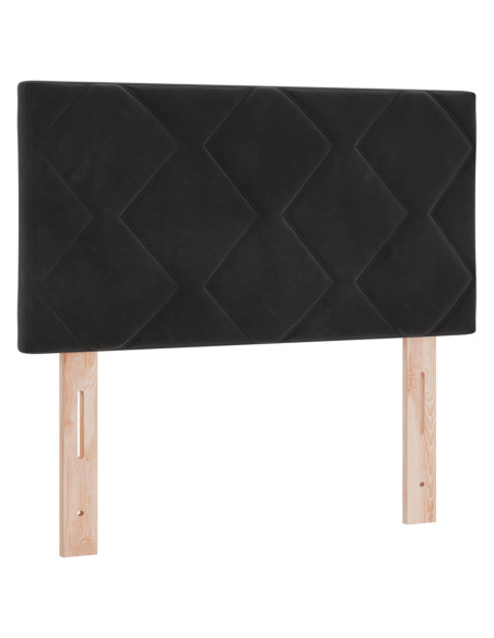 Testiera  Design a Blocchi di Diamante Nera 80 cm in Velluto