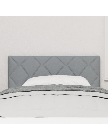 Testiera  Design a Blocchi Diamante Grigio Chiaro 90 cm in Tessuto