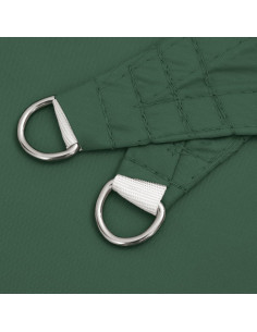 Parasole a Vela Tessuto Oxford Triangolare 5x5x5 m Verde Scuro