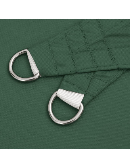 Parasole a Vela Tessuto Oxford Triangolare 5x5x5 m Verde Scuro