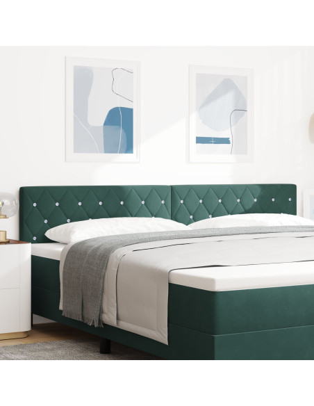 Testiera con testiera Verde Scuro 200 cm Pelle Sintetica