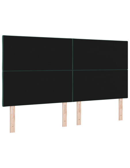 Testiera Design a Blocchi di Diamante Verde Scuro 180 cm Velluto