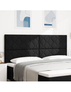 Testiera con testiera Nero 200 cm Pelle Sintetica