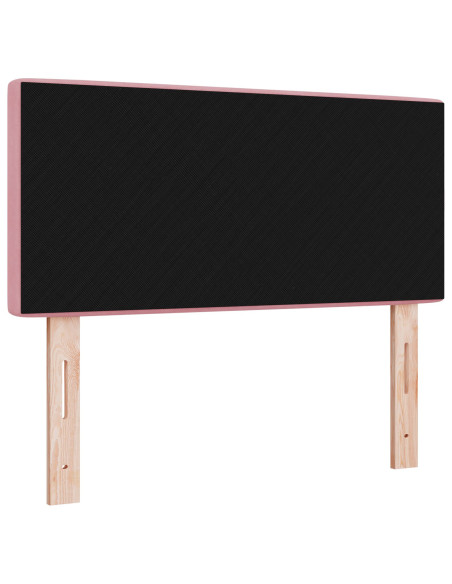Testiera  con bottoni in cristallo imbottita Rosa 90 cm in velluto