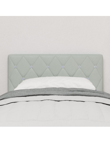 Testiera con testiera Grigio chiaro 80 cm Pelle Sintetica