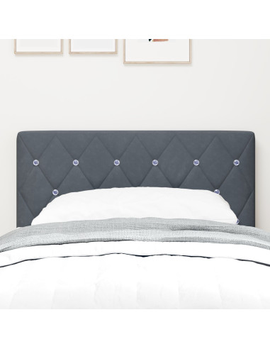 Testiera con testiera Grigio scuro 80 cm Pelle Sintetica