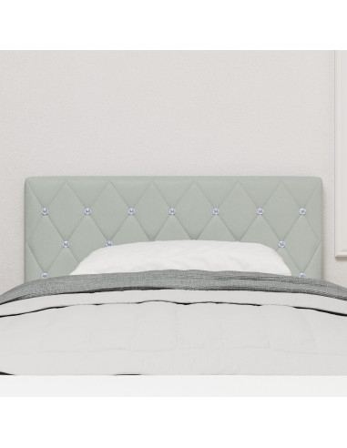 Testiera con testiera Grigio chiaro 90 cm Pelle Sintetica