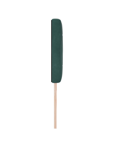 Testiera  con bottoni in cristallo, imbottita, verde scuro, 180 cm in velluto