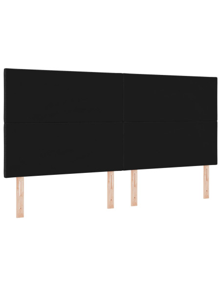 Testiera  Design a Blocchi di Diamante Nera 200 cm Tessuto