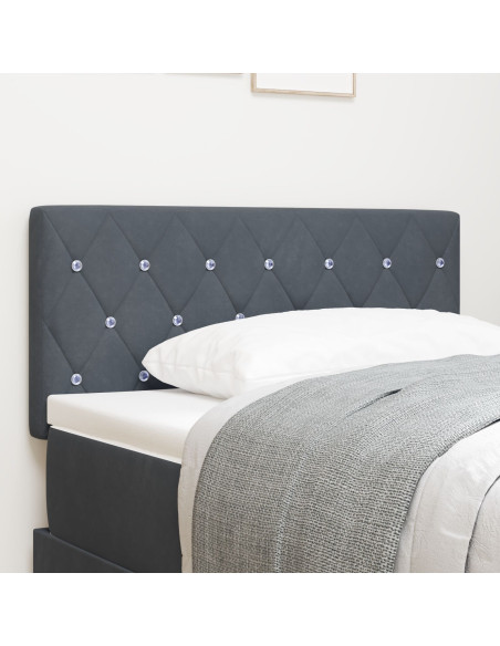 Testiera con testiera Grigio scuro 100 cm Pelle Sintetica