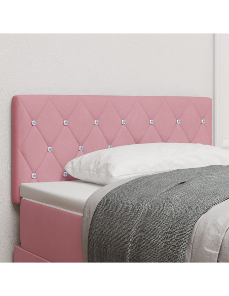 Testiera con testiera Rosa 100 cm Pelle Sintetica