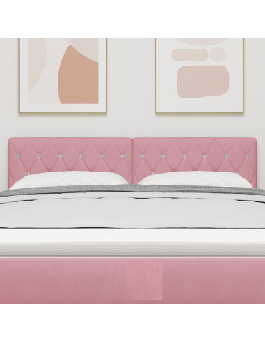 Testiera con testiera Rosa 144 cm Pelle Sintetica