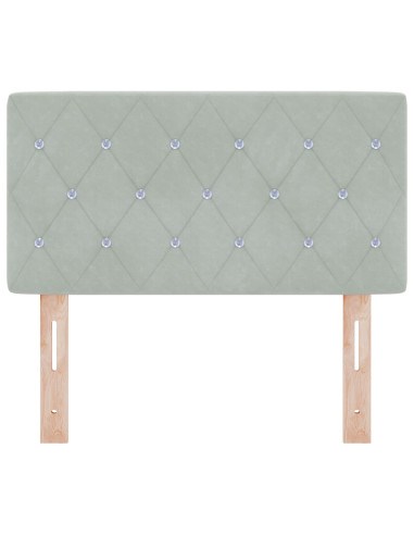 Testiera con testiera Grigio chiaro 80 cm Pelle Sintetica