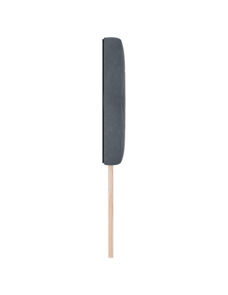 Testata letto  con bottoni in cristallo, grigio scuro, 80 cm in velluto